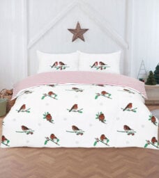 Rapport Home Robin Microfibre Reversible Stripes Duvet Cover Set With Pillowcase - thumbnail 1