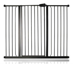 Safetots Extra Tall Metal Safety Gate Pressure Fit, 126.7Cm - 134.3Cm, Matt Black, 104Cm In Height, Extra Tall Baby Gate - thumbnail 1