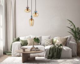 Luminosa Lighting Luminosa Fanda Cluster Pendant Ceiling Light Gold 3Xe27 - thumbnail 2