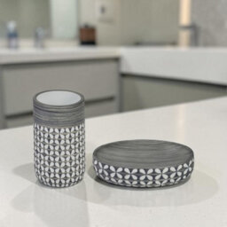 Showerdrape Ravello Bathroom Accessory Set - Soap Dish & Tumbler