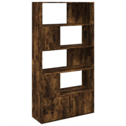 Berkfield Bookcase Smoked Oak 100X36X189 Cm Engineered Wood - thumbnail 2