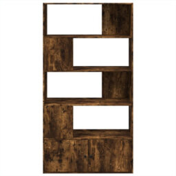 Berkfield Bookcase Smoked Oak 100X36X189 Cm Engineered Wood - thumbnail 3