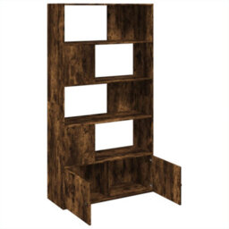 Berkfield Bookcase Smoked Oak 100X36X189 Cm Engineered Wood - thumbnail 6
