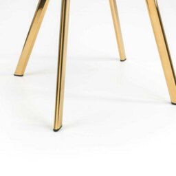 Julian Bowen Pair Of  Lorenzo Blue Velvet Dining Chairs With Arms, Upholstered, Set Of 2, Metal Legs, Height: 81 X Width: 59.6 X Depth: 65Cm - thumbnail 7