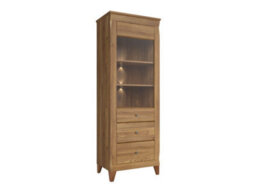 Arte Bergen 72 Cm Display Cabinet 1 Door 2 Drawer Golden Sibiu Larch - thumbnail 2