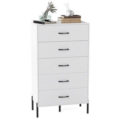 Wooden Storage Organizer With Deep Drawers White - image 1