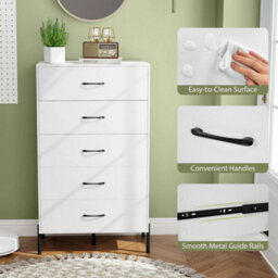 Wooden Storage Organizer With Deep Drawers White - thumbnail 4
