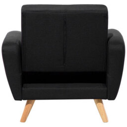 Beliani Recliner Chair Florli Fabric Black - thumbnail 6