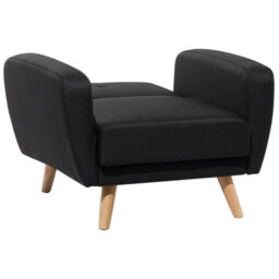 Beliani Recliner Chair Florli Fabric Black - thumbnail 8