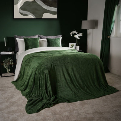 OHS Luxury Large Waffle Honeycomb Mink Warm Throw - image 1