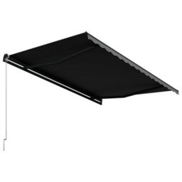 Berkfield Manual Retractable Awning 450X300 Cm Anthracite - thumbnail 4