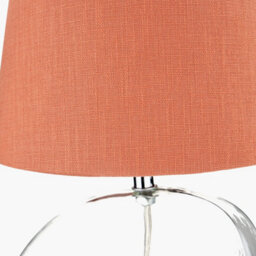 Pacific Lifestyle Set Of 2 Hallie Clear Glass And Terracotta Shade Table Lamp - thumbnail 6