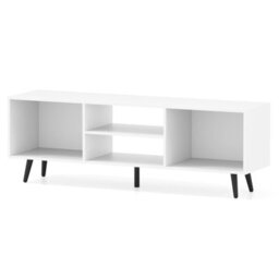 "Costway 120Cm Entertainment Center Mid Century Modern Tv Stand For 55"" Tvs-White" - thumbnail 8