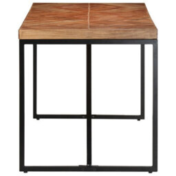 Berkfield Industrial Dining Table 140X70X76 Cm Solid Acacia And Mango Wood - thumbnail 3