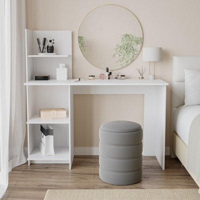 Urbn-Living Urbnliving 120Cm Height White Grey Computer Desk