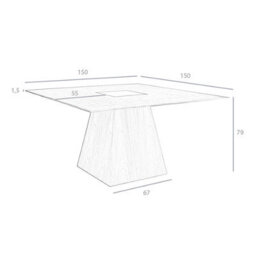 Angel Cerda Elegant Square Walnut Dining Table For Modern Homes - thumbnail 7