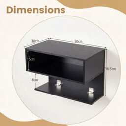 2 Pcs Floating Nightstand Modern Wall Mounted Bedside Table With Storage Shelves - thumbnail 2