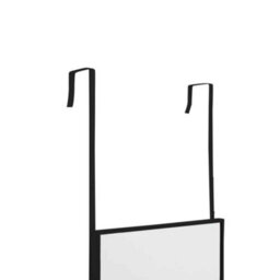 Black Metal Frame 28X 78Cm  Over The Door Full Length Mirror, Bedroom And  Bathroom - thumbnail 4