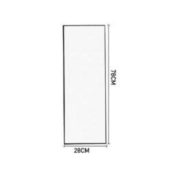 Black Metal Frame 28X 78Cm  Over The Door Full Length Mirror, Bedroom And  Bathroom - thumbnail 2