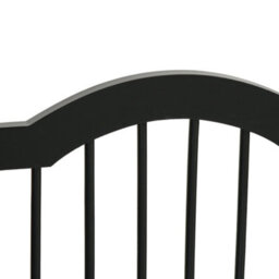 Pawhut Freestanding Pet Gate Safety Barrier 3 Pannel W/ Support Feet Black - thumbnail 9