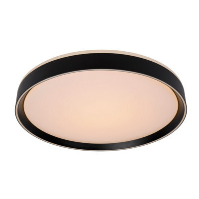 Lucide Nuria Modern Flush Ceiling Light 50Cm - Led Dim. - 1X36W 2700K - 3 Stepdim - Black - image 1