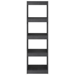 Berkfield Book Cabinet Room Divider Grey 40X30X135.5 Cm Pinewood - thumbnail 5
