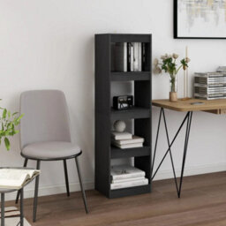 Berkfield Book Cabinet Room Divider Grey 40X30X135.5 Cm Pinewood - thumbnail 1