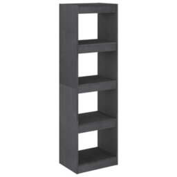 Berkfield Book Cabinet Room Divider Grey 40X30X135.5 Cm Pinewood - thumbnail 2