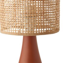 GoodHome Tertrez Conical Matt Terracotta Table Lamp - thumbnail 4