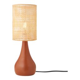 GoodHome Tertrez Conical Matt Terracotta Table Lamp - thumbnail 2