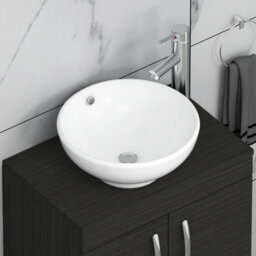 Royal Bathrooms 500mm Floor Standing Vanity Unit 2 Door Hale Black & Countertop Basin - Breeze - thumbnail 5