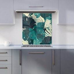 Warren Reed Designer Tropical Green Leaves Premium Glass Kitchen Splashback W900mm X H750mm - thumbnail 6