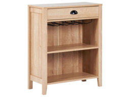 Wyld And Coco Everwood Sideboard Light Brown Particle Board 1 Drawer 2 Shelves Wall-Mountable - thumbnail 3