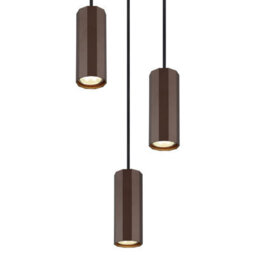 Luminosa Lighting Luminosa James Cluster Pendant Ceiling Light Bronze Colored Matt 3X Gu10 - thumbnail 3