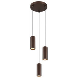 Luminosa Lighting Luminosa James Cluster Pendant Ceiling Light Bronze Colored Matt 3X Gu10 - thumbnail 1