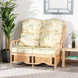 Alfresia Conservatory Furniture Cushion In Cotton With Thick Foam Filling, High Back, Harrogate Natural, 67Cm(L) X54Cm(W) X63Cm(D) - thumbnail 3