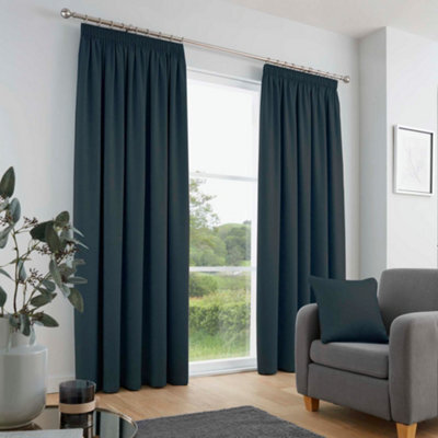 Fusion Galaxy Pair Of Light Reducing Thermal Effect Pencil Pleat Curtains - image 1
