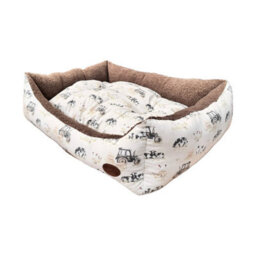 Farmyard Medium Rectangle Dog Bed Reversible Machine Washable Pet Bed 76 Cm Snug & Cosy Pets - thumbnail 2