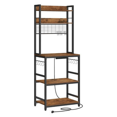 Kitchen Storage Rack With Power Outlet, Coffee Bar - image 1