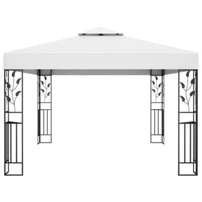Berkfield Durable Gazebo With Double Roof 3X4 M White - image 1