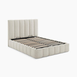 Furniturebox Uk Trifle Beige Boucle Fabric Ottoman King Size Bed Frame - thumbnail 5