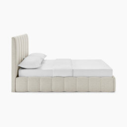 Furniturebox Uk Trifle Beige Boucle Fabric Ottoman King Size Bed Frame - thumbnail 4
