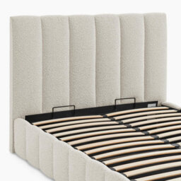 Furniturebox Uk Trifle Beige Boucle Fabric Ottoman King Size Bed Frame - thumbnail 7