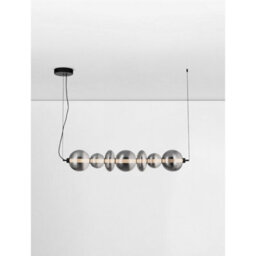 Luminosa Lighting Luminosa Bally Bar Pendant Ceiling Light Matt Black, Smokey Grey Triac Dimmable Led 40W 2800Lm 3000K - thumbnail 4