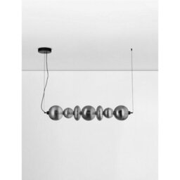 Luminosa Lighting Luminosa Bally Bar Pendant Ceiling Light Matt Black, Smokey Grey Triac Dimmable Led 40W 2800Lm 3000K - thumbnail 3