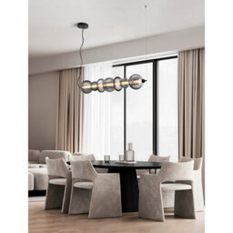 Luminosa Lighting Luminosa Bally Bar Pendant Ceiling Light Matt Black, Smokey Grey Triac Dimmable Led 40W 2800Lm 3000K - thumbnail 2