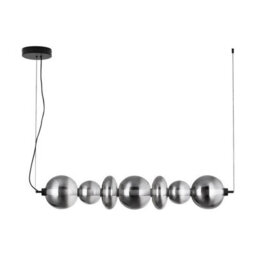 Luminosa Lighting Luminosa Bally Bar Pendant Ceiling Light Matt Black, Smokey Grey Triac Dimmable Led 40W 2800Lm 3000K - thumbnail 1