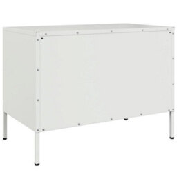 Berkfield Tv Cabinet White 68X39X50.5 Cm Steel - thumbnail 8