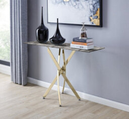 Furniturebox Uk Leonardo Console Table With Grey Glass Marble Effect Top And Gold Legs