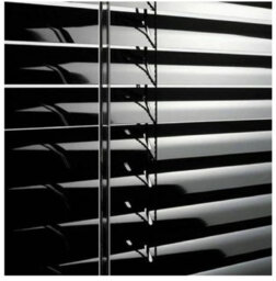 OPTIMAL PRODUCTS Aluminium Black Venetian Window Blinds 150Cm X 150Cm